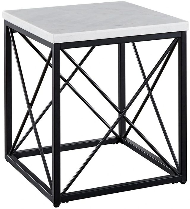 Steve Silver Co. Skyler 3-Piece White Occasional Table Set with Black Base-3