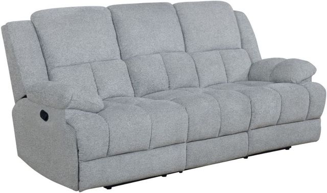 Coaster® Waterbury Grey Upholstered Motion Sofa-0
