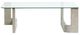 Magnussen Home® Bartlett Glass Top Cocktail Table with Smokey Pine Base-2