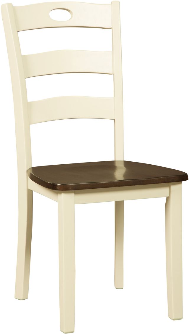 Signature Design by Ashley® Woodanville 2-Piece Cream/Brown Dining Room Chair Set-1