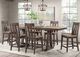 Intercon Transitions Driftwood Counter Trestle Table with Sable Base-1