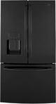 GE® 36" 25.6 Cu. Ft. High-Gloss Black Freestanding French Door Refrigerator-0