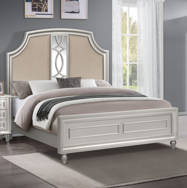 New Classic® Home Furnishings Reflections Silver Queen Panel Bed-1