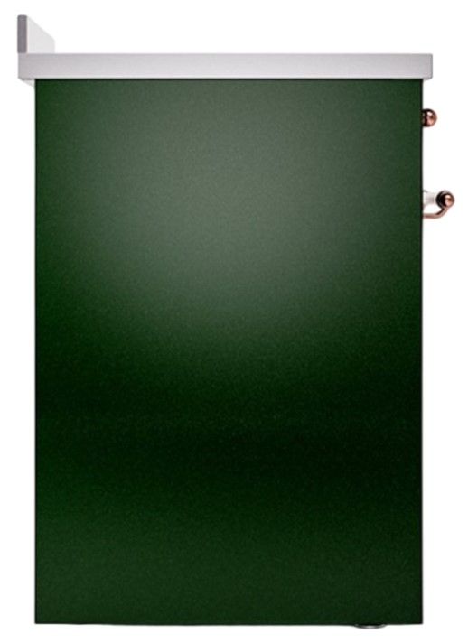 Ilve® Nostalgie II Noblesse 30'' Emerald Green Pro Style Induction Range with Copper Trim-2