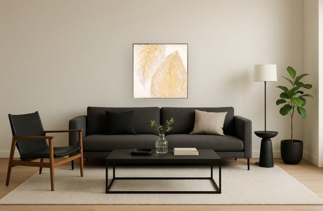 Classy Living Timeless Empire Gilded Tranquility Leaf Duo Wall Art-1