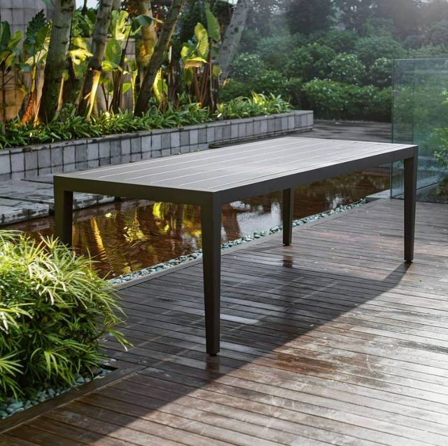 Uttermost® Polanco Java Black Aluminum Indoor-Outdoor Dining Table-1