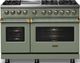 Viking® 5 Series 48" Eucalyptus Pro Style Dual Fuel (LP) Range with Brushed Brass Trim-2