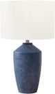 Monarch Specialties Inc. Blue Concrete Table Lamp with Ivory Shade-0