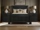 International Furniture Direct Terra Dark Black Queen Panel Bed-1