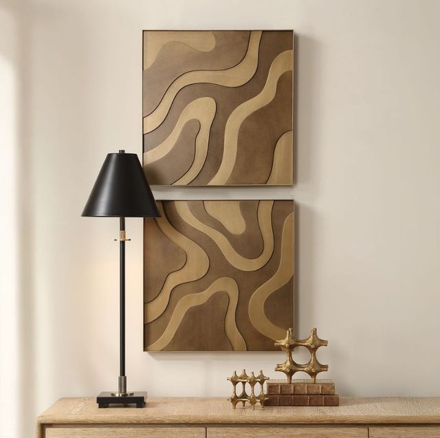 Uttermost® Golden Terrain 2-Piece Bronze/Rich Antique Gold Wall Decor Set-1
