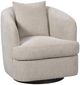 Vanguard® Furniture Ode Topper Oatmeal Stocked Swivel Chair -0