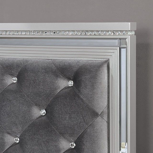 Furniture of America® Belleterre Gray Queen Bed-1