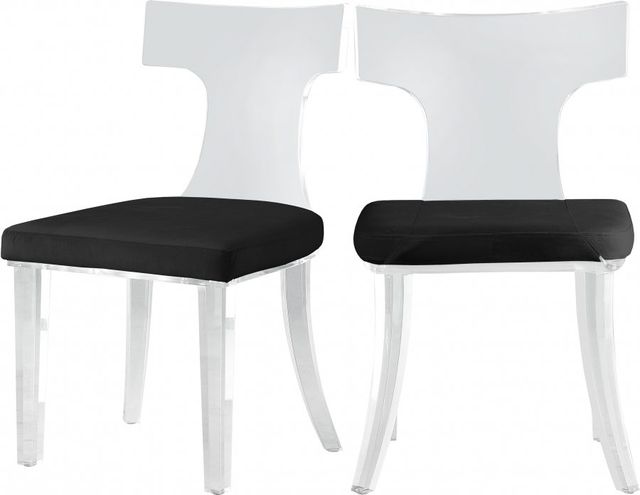 Meridian Furniture Lucid Black Velvet Dining Chair-1