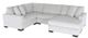 Dynasty Furniture 4-Piece Off-White Right-Arm Facing Sectional and Chaise-0