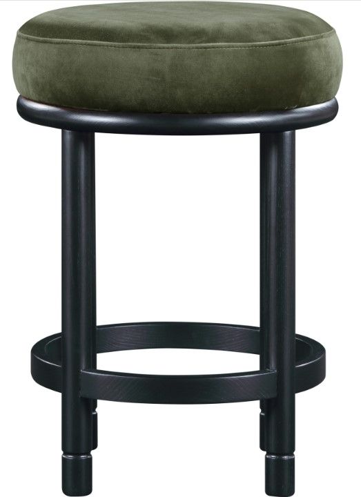 Meridian Furniture Monette Green/Black Upholstered Counter Stool-1