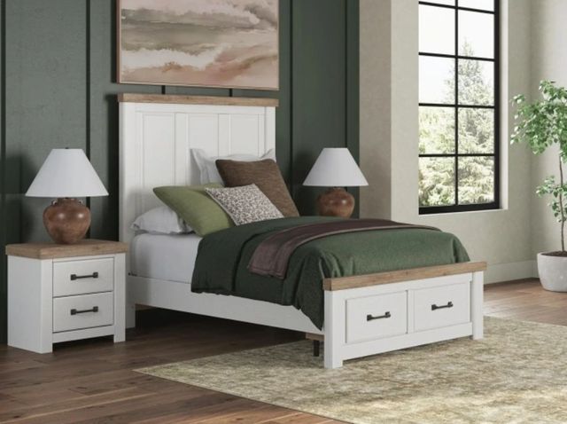 Benchcraft® Savonport Brown/White Youth Full Panel Storage Bed-1
