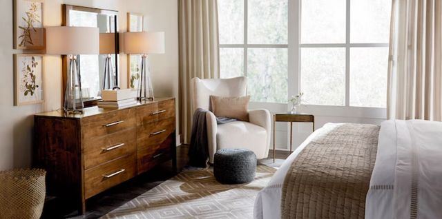 Bassett® Furniture Juliana Glass Table Lamp with Antique Brass Accents-1