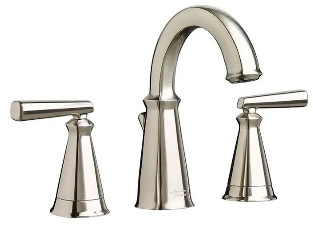 American Standard Edgemere® Brushed Nickel 8" Widespread 2-Handle Bathroom Faucet with Lever Handles-0