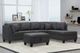 Titus Furniture Charcoal Reversible Chaise Sectional Sofa-1