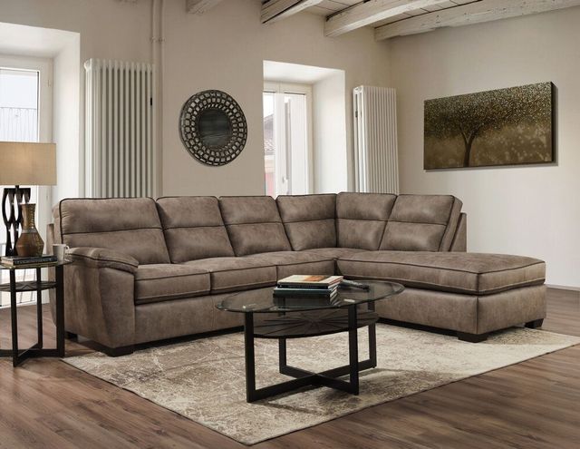 Peak Living Wesley 2-Piece Sand Right-Arm Facing Sofa Sectional and Chaise-0