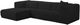 TOV Furniture Tarra 3-Piece Black Fluffy Oversized Left-Arm Facing Sectional and Chaise-4