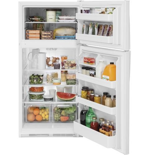 GE® 20.8 Cu. Ft. Top-Freezer Refrigerator-White-1