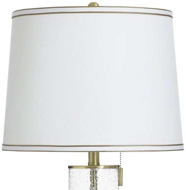 Stylecraft Clear Seeded and Antique Brass Table lamp-4
