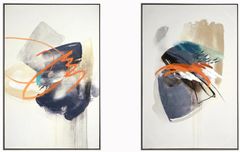 Classy Art 2-Piece 47" Hand Painted Textured Wall Art Set
