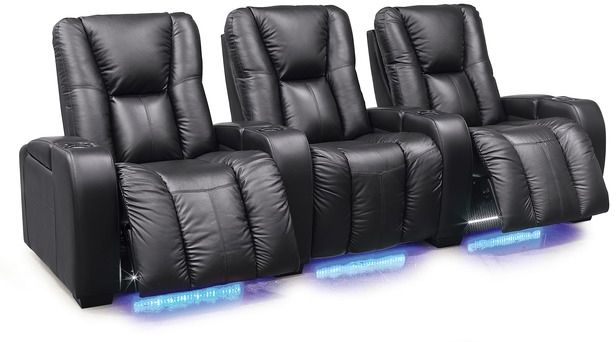 Palliser® Furniture Media 3-Piece Black Theater Seating-0