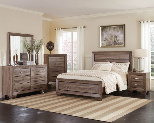 Coaster® Kauffman Washed Taupe California King Bed-1