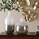 Uttermost® Cardoni 2-Piece Crisp White/Metallic Smoke Bronze Vases-1