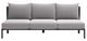 Zuo® Modern Horizon Black/Gray Aluminum Fabric Outdoor Sofa-1