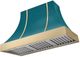 AGA Cascade 48" Salcombe Blue Wall Mounted Range Hood with Brushed Brass Trim-0