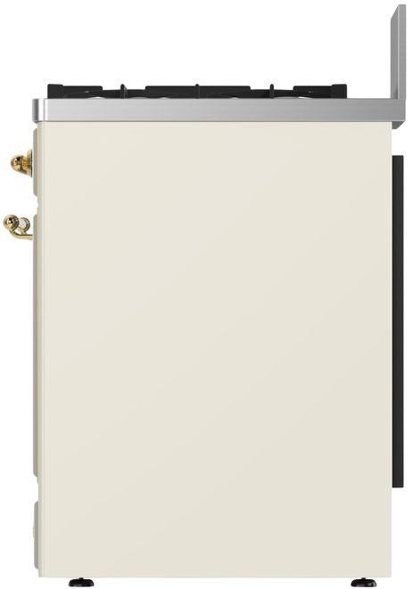 Ilve® Majestic III 30" Antique White Pro Style Dual Fuel Natural Gas Range with Triple Glass Door and BrassTrim-3