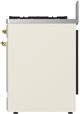 Ilve® Majestic III 30" Antique White Pro Style Dual Fuel Natural Gas Range with Triple Glass Door and BrassTrim-3