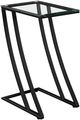 Monarch Specialties Inc. Tempered Glass Top Accent Table with Z-Shaped Black Metal Base -0