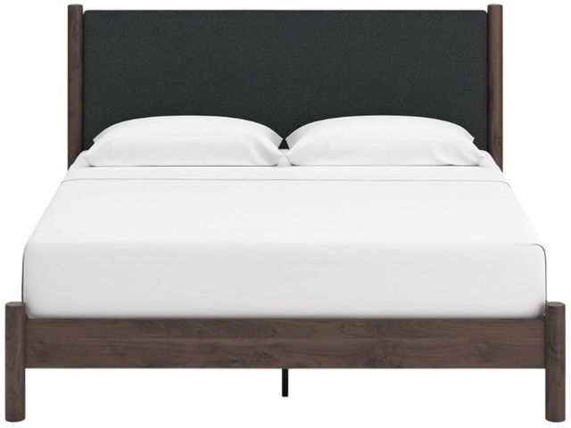 Signature Design by Ashley® Cadmori Black/Brown King Upholstered Panel Platform Bed-1