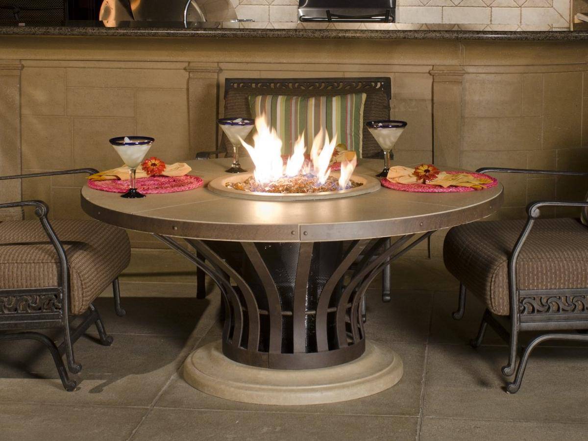 Fiesta Cafe Blanco Dining Fire Table
