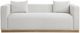 Meridian Furniture Alfie Cream Linen Textured Sofa-1