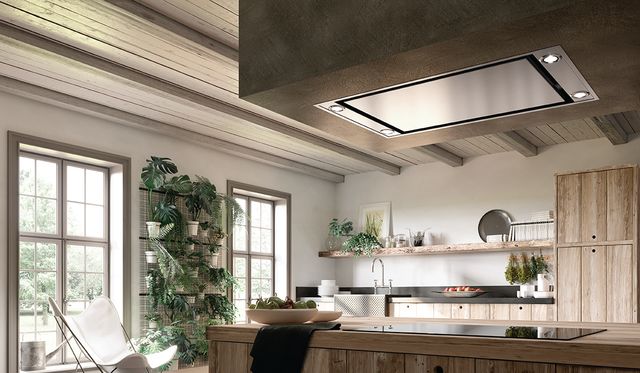 Faber Stratus Isola SS 36" Stainless Steel Ceiling Mounted Range Hood-2