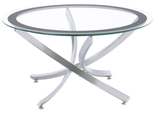 Coaster® Brooke 2-Piece Chrome Occasional Table Set-2
