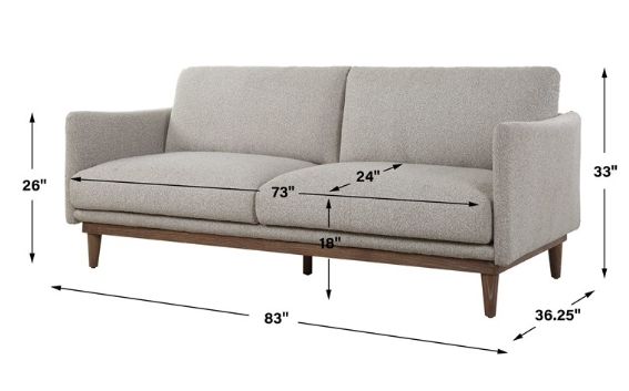 Uttermost® Freefall Gray Ceruse Sofa-2