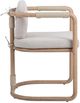 Classic Home Dawson Butterscotch Fabric/Wooden Outdoor Armchair-3