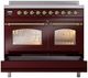 Ilve® Nostalgie II Series 40" Burgundy Pro Style Induction Range-4