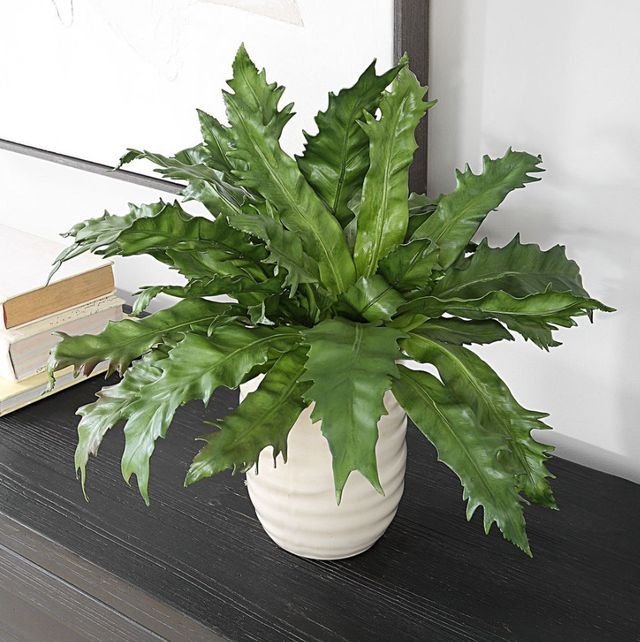 Uttermost® Verdure Fern Green Centerpiece in Glazed Pot-1