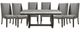 Elements International Everdeen 7-Piece Charcoal Upholstere Dining Set-0