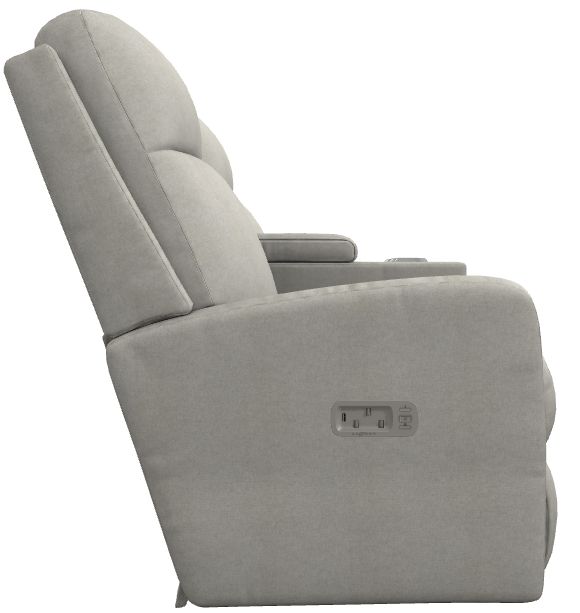 La-Z-Boy® Finley Oyster Power Wall Reclining Loveseat with Console and Headrest-3