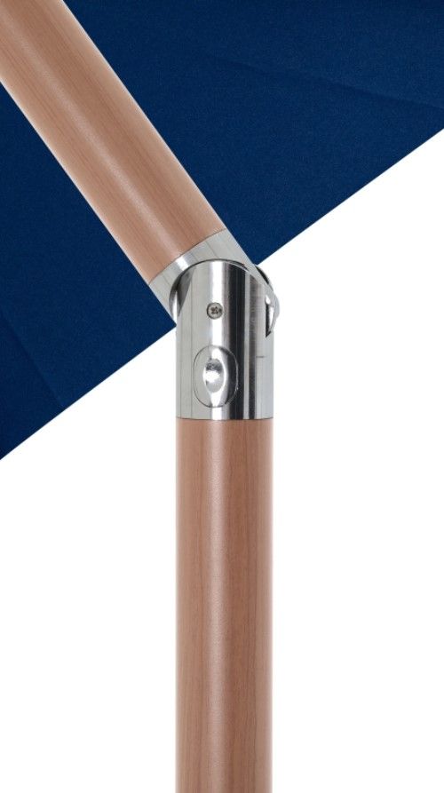 Meridian Furniture Fiji Navy/Black Aluminum Outdoor Patio Umbrella and Round Base-4