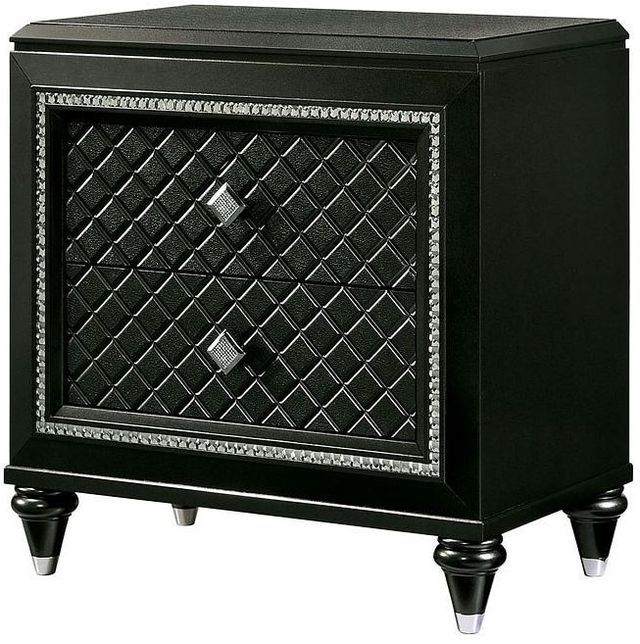 Furniture of America® Metallic Gray Demetria Nightstand-0