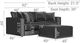 Jackson Furniture Remington 3-Piece Slate Small Spaced Sectional-5